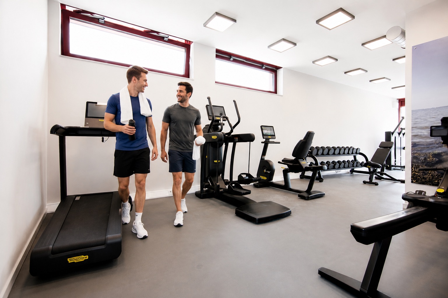 Technogym Fitnessbereich im Bades Huk Resort